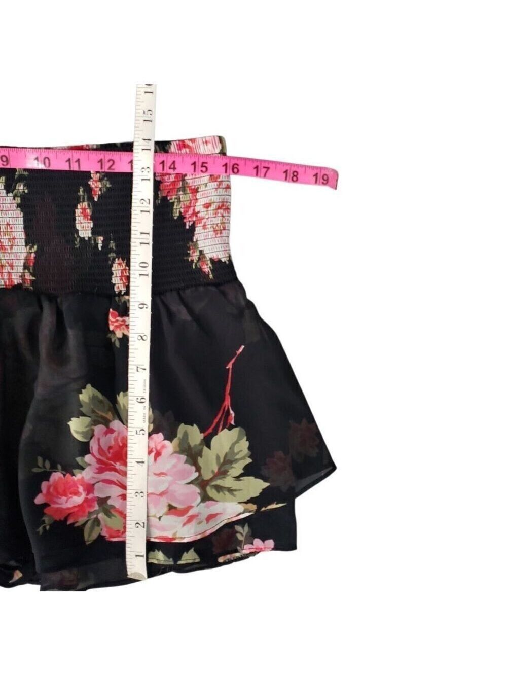 Express Floral & Snakeskin Print Smocked Mini Skirt Set | Size Large - Picture 6 of 9